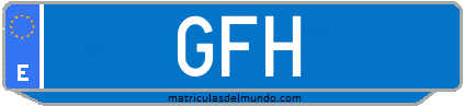 Matrícula de taxi GFH