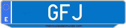 Matrícula de taxi GFJ