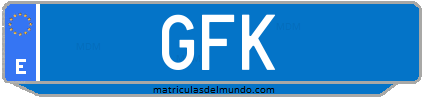 Matrícula de taxi GFK