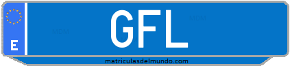 Matrícula de taxi GFL