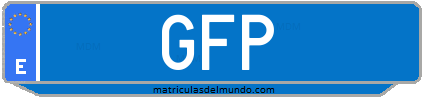 Matrícula de taxi GFP