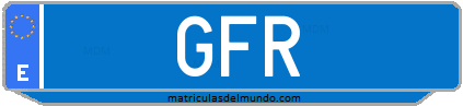 Matrícula de taxi GFR