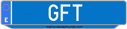 Matrícula de taxi GFT
