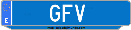 Matrícula de taxi GFV
