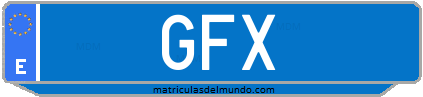 Matrícula de taxi GFX