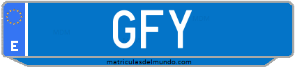 Matrícula de taxi GFY