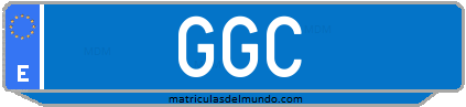 Matrícula de taxi GGC