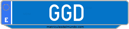 Matrícula de taxi GGD