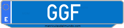 Matrícula de taxi GGF