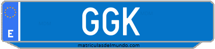 Matrícula de taxi GGK