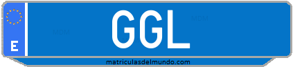 Matrícula de taxi GGL