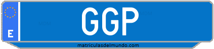 Matrícula de taxi GGP