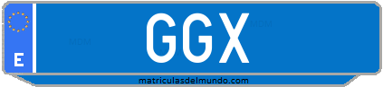 Matrícula de taxi GGX