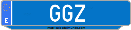 Matrícula de taxi GGZ