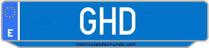 Matrícula de taxi GHD