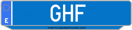 Matrícula de taxi GHF