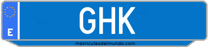 Matrícula de taxi GHK