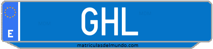 Matrícula de taxi GHL