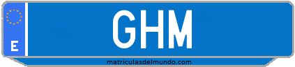 Matrícula de taxi GHM