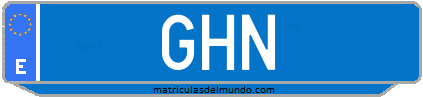 Matrícula de taxi GHN