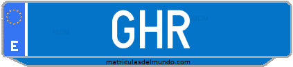 Matrícula de taxi GHR