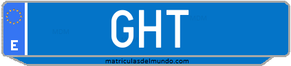 Matrícula de taxi GHT