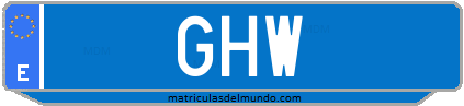 Matrícula de taxi GHW