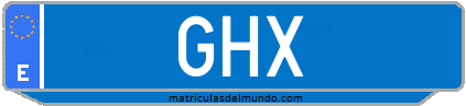 Matrícula de taxi GHX
