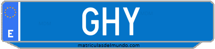 Matrícula de taxi GHY