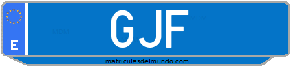 Matrícula de taxi GJF