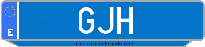 Matrícula de taxi GJH