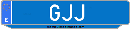 Matrícula de taxi GJJ