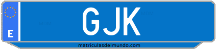 Matrícula de taxi GJK