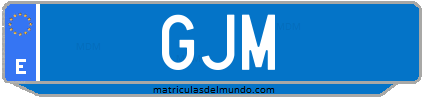 Matrícula de taxi GJM