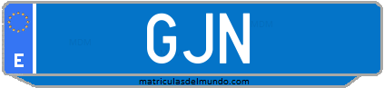 Matrícula de taxi GJN