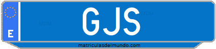 Matrícula de taxi GJS