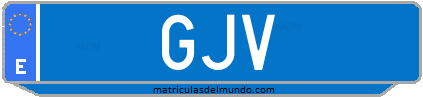 Matrícula de taxi GJV