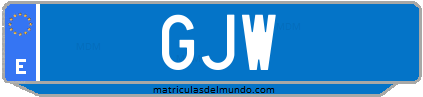 Matrícula de taxi GJW