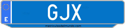 Matrícula de taxi GJX