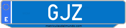 Matrícula de taxi GJZ