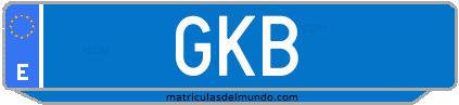 Matrícula de taxi GKB