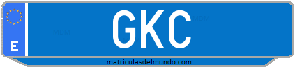 Matrícula de taxi GKC