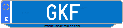 Matrícula de taxi GKF