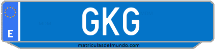 Matrícula de taxi GKG