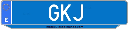 Matrícula de taxi GKJ