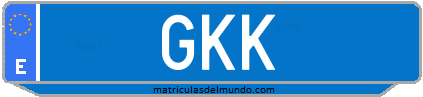 Matrícula de taxi GKK