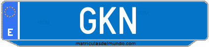 Matrícula de taxi GKN