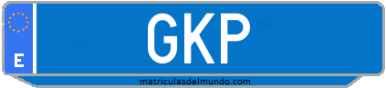 Matrícula de taxi GKP