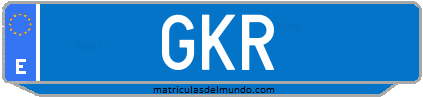 Matrícula de taxi GKR