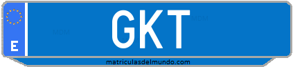 Matrícula de taxi GKT